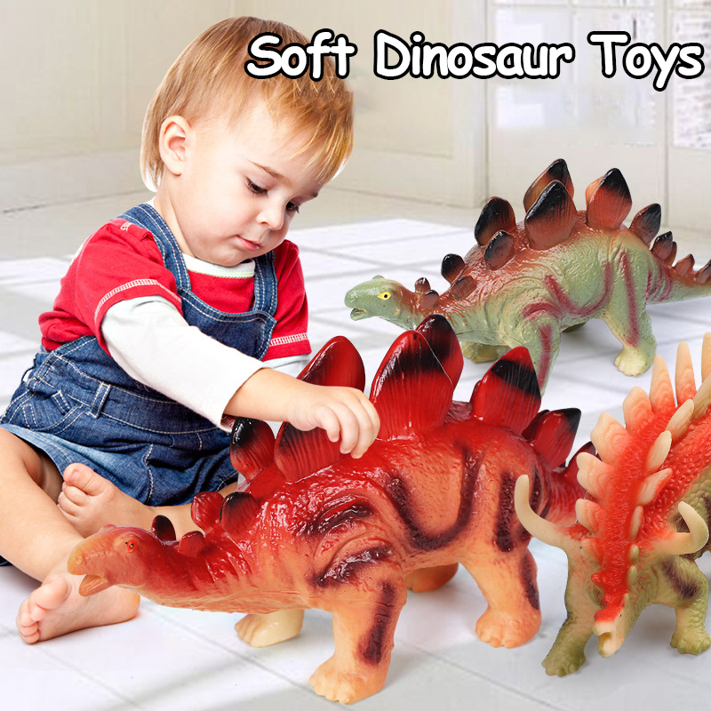 쥬라기 세계 공룡 장난감 어린이와 유아를위한 렉스 대형 소프트 실리콘 공룡 공룡 연인을위한 생일 선물 세트
